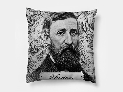 Thoreau Pillow americana david decor henry home literature nature pillow pun thoreau throw