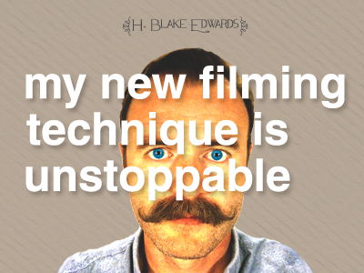 H. Blake Edwards centered director eyes face film framing helvetica movies mustache photo texture type typography vintage wes anderson