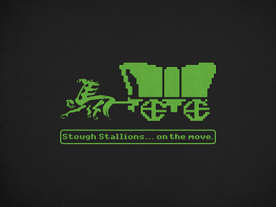 Stough on the Move 1980s 80s carolina chinese computer design education game green horse nc oregon raleigh retro school shirt stallions stough trail vintage