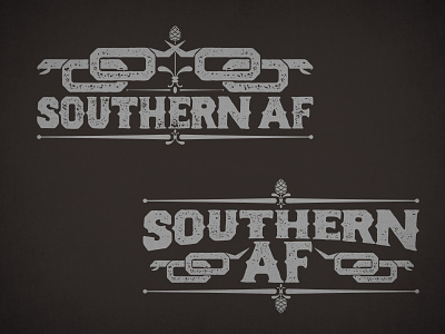 Southern AF branding brown design grey nc north carolina pine cone snake south southern type