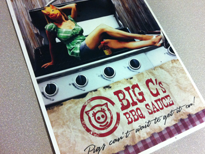 Sexy BBQ Sauce ad advertisement bbq grill mask pinup print sauce sexy