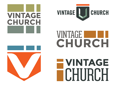 Vintage Rejects blue church geared green jesus logo lost type orange rebrand rejects vintage