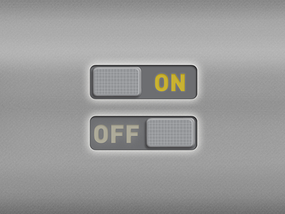 Toggle 2 button glow pattern slider texture ui ux