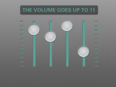 EQ button eq slider spinal tap texture ui ux volume web