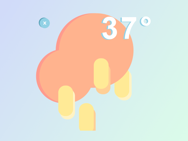 Chunky Weather App app design design ui weather app web design widget