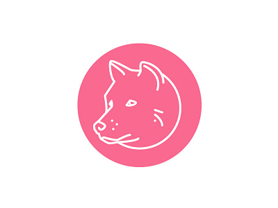 Wolf Icon animal icons pink simple wolf