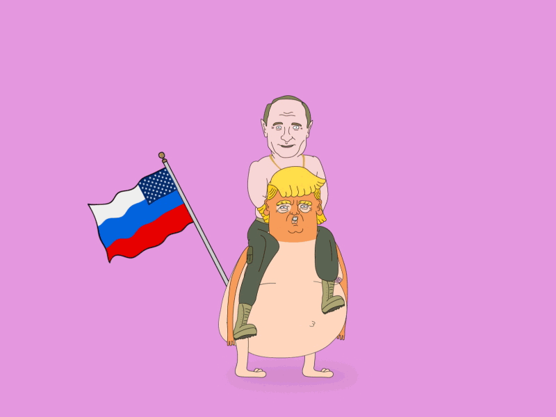 Donald Putin after effects america animated animation bounce gif illustration jump russia trump