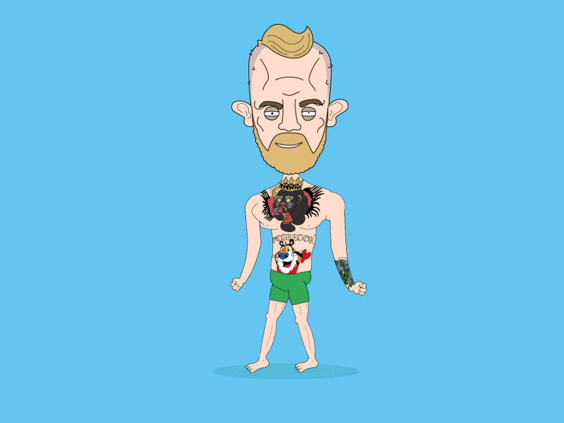 Mcgregor after effects angry animation conor mcgregor gif irish punch ufc walk wrestler