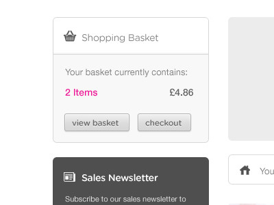 E-Commerce Basket Widget