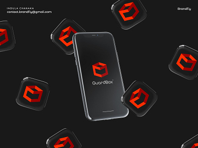 GUARDBOX ™ app logo application logo brand design brand identity brandfiy branding design graphic design guard indula chanaka logo logo design minimal logo minimalist logo professional professional logo red logo security security logo virus guard