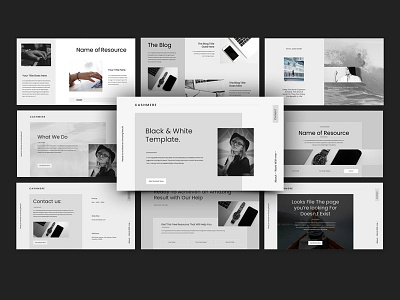 Black & White Template Presentation by Design World on Dribbble