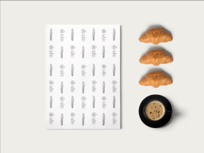 Promotional material for Half Baked Cafe. bakery brand identity branding breakfast cafe cake coffee identity logo typography