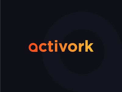 Activork branding community disrupt identity location logo minimal orange wip
