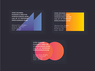 Business Card Exploration III brand branding business card design gradient graphics identity inspiration logo logo design minimal print