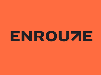Logo For Enroute adventure bike brand identity branding identity logo logo design minimal road road trip trip typography