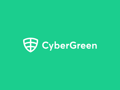 Logo for CyberGreen branding cyber cyber ecosystem data hacking identity information logo minimal organic sustainable technology