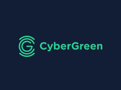 Cyber Green Logo Option II branding cyber cyber ecosystem data hacking identity information logo minimal organic sustainable technology