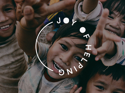 Identity for an NGO - Joy of Helping branding cause identity inspiration kids logo minimal ngo nonprofit social typography