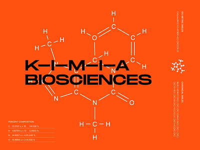 KIMIA Biosciences biotech branding and identity dna health healthcare identity inspiration logotype minimal science science and technology typography