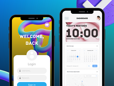 Personal Routine App 3d branding logo ui ux