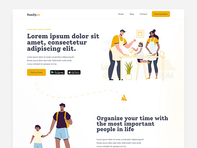 family.io - concept landing page