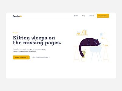 family.io - 404 error page design graphic design illustration ui webdesign