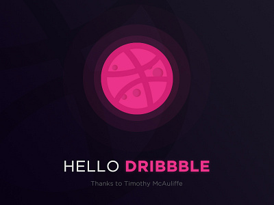 Hello Dribbble! debuts first first shot hello hello dribbble invitation invite thanks