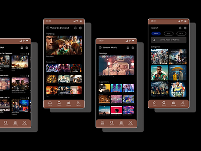 Streamin App Design design mobile app ui ux