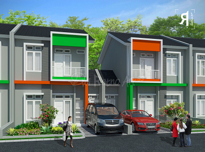 3d Archviz Tran Depok Cyber Village 0n73r99 3d 3drender 3dsmax 3dvisualization archilovers architecture archviz blender blender3d cgi cycles depok exterior house photoshop visualization vray