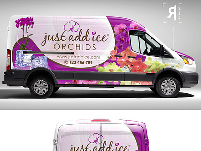 Just Add Ice Orchids van wrap design