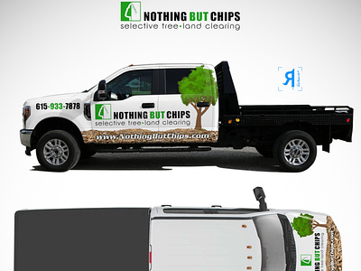 Nothing But Chips truck wrap design 0n73r99 99designs award branding car wrap contest graphic design illustrator land clearing nothing but chips photoshop tree removal truck wrap vehicle wrap winner