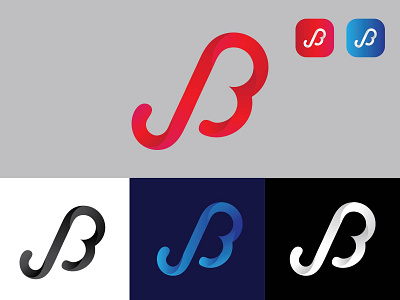 J B Letter combination mark Monogram logo design 2022.