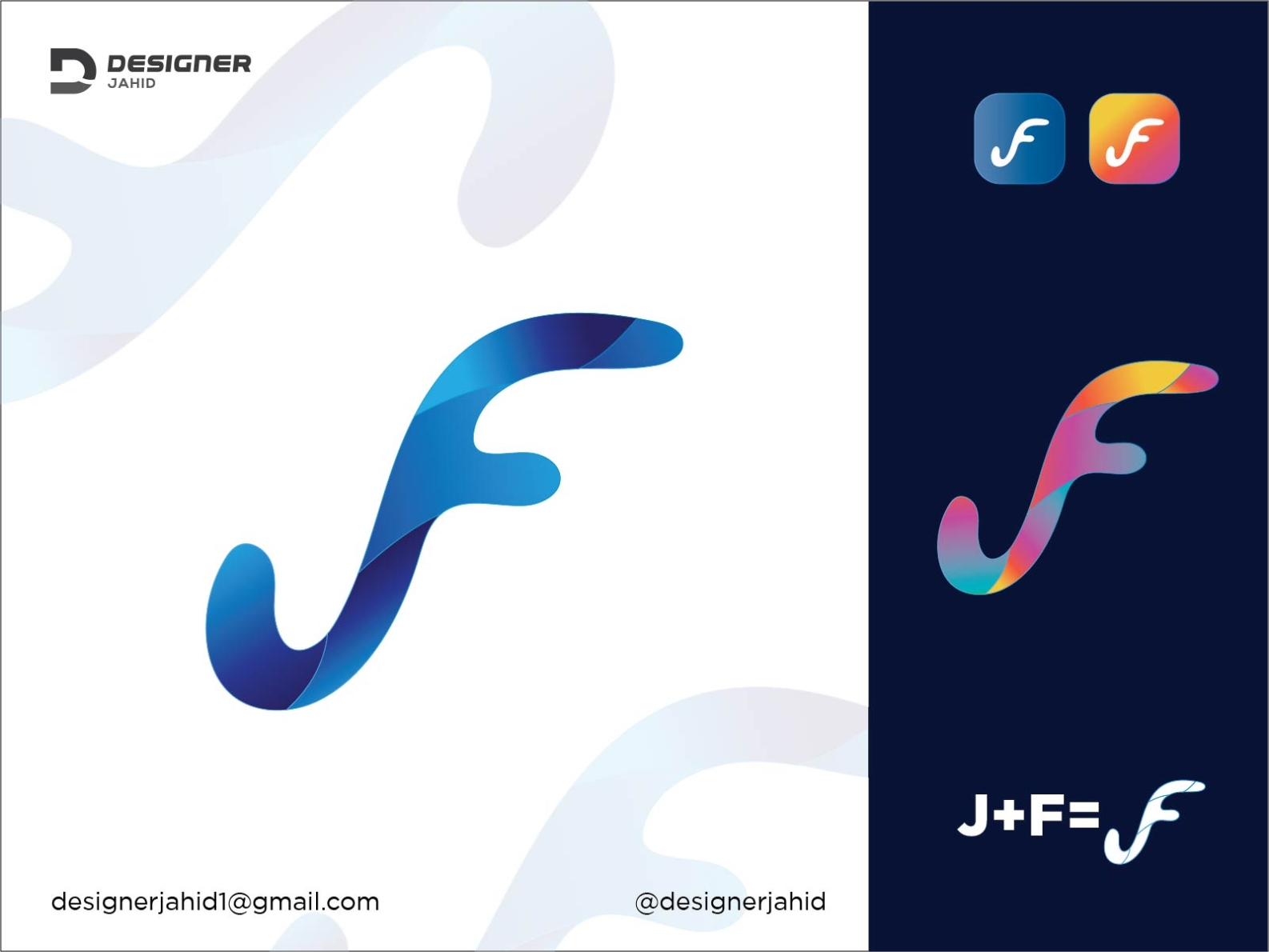 J And F Letter Modern Creative Logo Design Concept 2022 By Designer