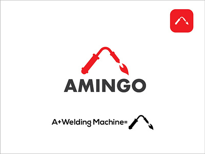 Letter A and Welding Machine Combination Modern Creative Logo. alphabet logo branding business logo combination mark logo company logo creative logo design graphic design illustration letter and welding machine logo letter logo logo minimal logo minimalist logo monogram logo new logo red logo trending logo 2022 trendy logo vector