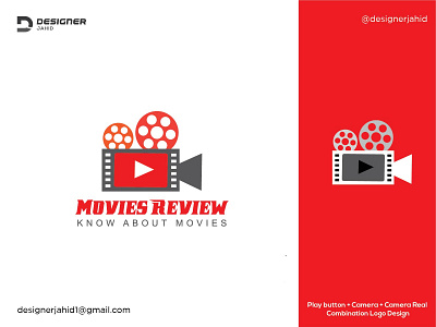 Movies Review Media Related Abstract Logo For YouTube Channel.