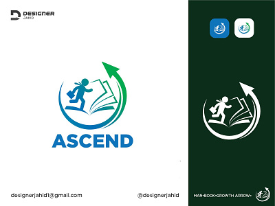 Ascend Creative Modern Abstract Education Logo Design