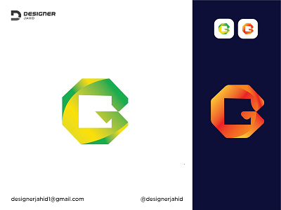 Letter G Creative Modern Gradient Color Logo Design