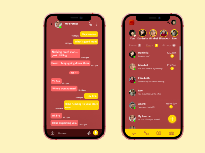 Chat app chat design graphic design product design ui ux