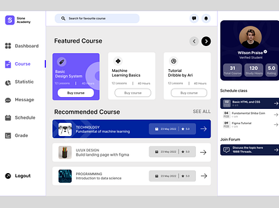 Learning Dashboard design figma graphic design illustration product design ui ux