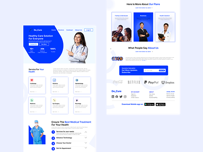 Medical Platform (De_Cure) design desktop design figma graphic design medical product design ui ux