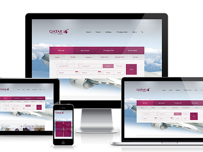 Qatar Airways UI/UX adaptive airline qatarairways uiux