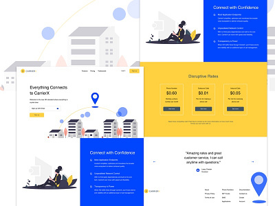 Enterprise Landing Page For Dribbble colorful enterprise homepage homepage design landing page design landingpage product design product page ui user experience user inteface ux webdesign website