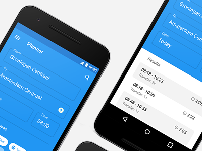 9292 Redesign for Android android app material design planner redesign travel ui ux