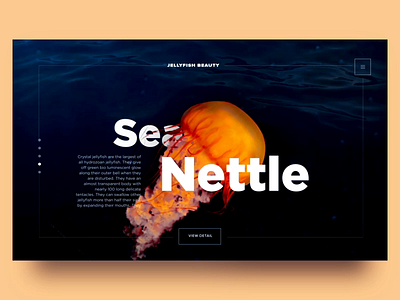 Jellyfish Landing Page animal animation dark design interaction landing page motion sea typography ui underwater ux vietnam