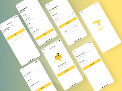 Login / Sign up - Mobile App app design illustration login logo mobile sign up splash typography ui ux uxui