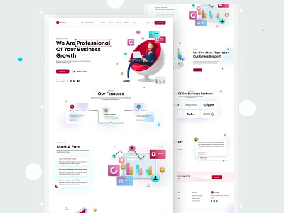 Landing Page branding design illustration landing page logo ui ux uxui web website