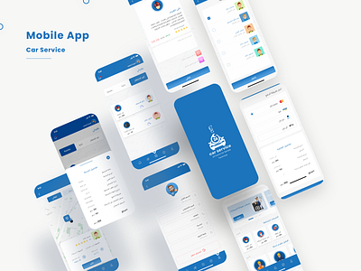 Visual Design / Car Service App app branding design graphic design illustration logo typography ui ux vector