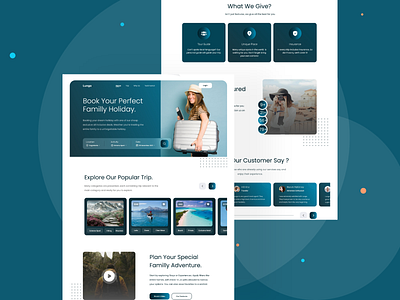 Travel Agency Landing Page branding design graphic design illustration logo ui ux uxui web website