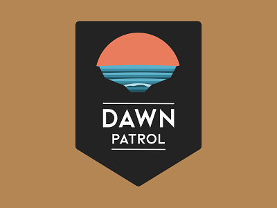 Dawn Patrol affinitydesigner badge beach dawn patrol dawnpatrol early morning surf flat sunrise surf surfing waves