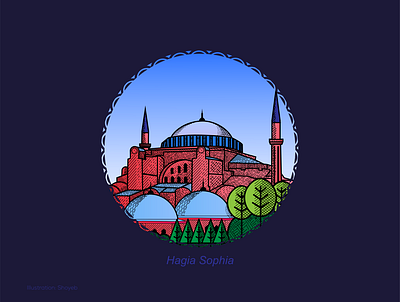 Hagia Sophia hagia sophia illustration vector